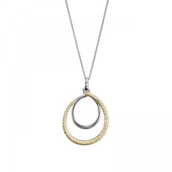 Orphelia® 'Bastien' Damen Sterling Silber Halskette mit Anhänger - Silber/Gold ZH-7499