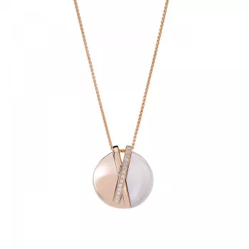 Orphelia® 'Moragene' Dames Zilver 925 925 Collier - Rosékleurig ZH-7506/RG