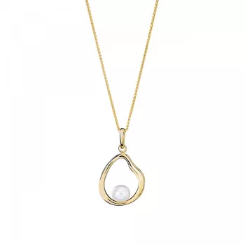 Orphelia® 'Baptiste' Women's Sterling Silver Chain with Pendant - Gold ZH-7507/G