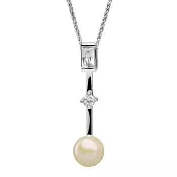 Orphelia® 'Maxime' Women's Sterling Silver Chain with Pendant - Silver ZH-7514