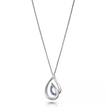 Orphelia® 'Dazzle' Women's Sterling Silver Chain with Pendant - Silver ZH-7518/B