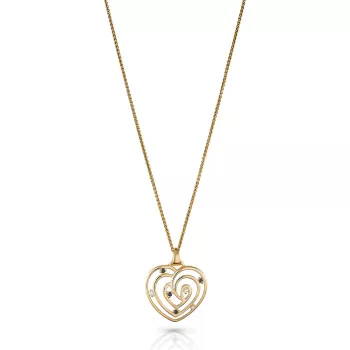 Orphelia® 'Euphoria' Women's Sterling Silver Chain with Pendant - Gold ZH-7522/G