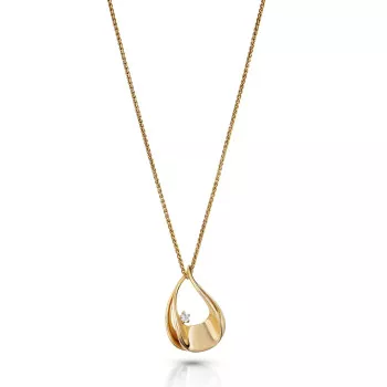 Orphelia® 'Etoile' Women's Sterling Silver Chain with Pendant - Gold ZH-7524/G