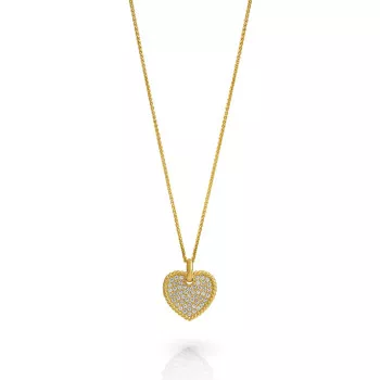 Orphelia® 'Elite' Women's Sterling Silver Chain with Pendant - Gold ZH-7566/G