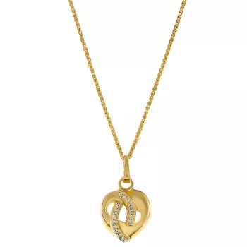 Orphelia® 'Amore' Women's Sterling Silver Pendant with Chain - Gold ZH-7577/G