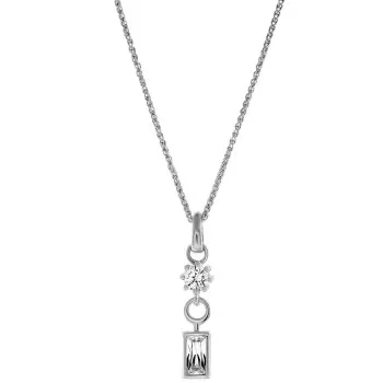 Orphelia® 'Madelyn' Women's Sterling Silver Pendant with Chain - Silver ZH-7583