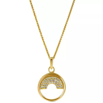 Orphelia® 'Tista' Dames Zilver 925 925 Hanger met Ketting - Goudkleurig ZH-7586/G
