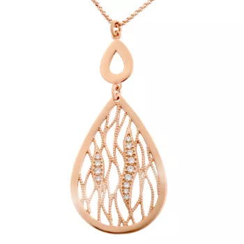 Orphelia® 'Linda' Dames Zilver 925 925 Collier - Rosékleurig ZK-7188/RG