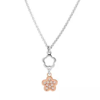 Orphelia® 'Nixie' Dames Zilver 925 925 Collier - Zilver/Rosé ZK-7377