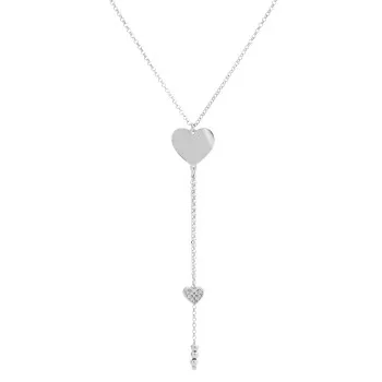 Orphelia® 'Heart' Women's Sterling Silver Chain with Pendant - Silver ZK-7384