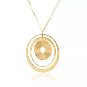 Orphelia® 'Hope' Women's Sterling Silver Chain with Pendant - Gold ZK-7393