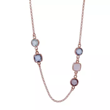 Orphelia® 'Fawn' Femmes Argent Collier - Rosé ZK-7410