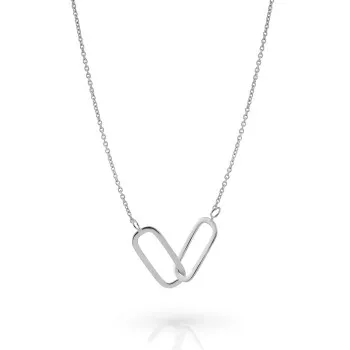 Orphelia® 'Rose' Women's Sterling Silver Necklace - Silver ZK-7561