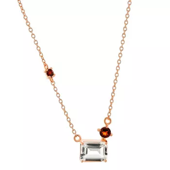 Orphelia® 'Fira' Femmes Argent Collier - Rosé ZK-7571/RG