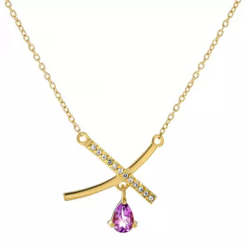 Orphelia® 'Charlotte' Damen Sterling Silber Halsband - Gold ZK-7580/A