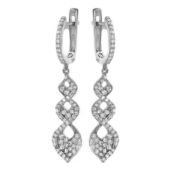 Orphelia® 'Lilly' Dames Zilver 925 925 Oorhangers - Zilverkleurig ZO-7038