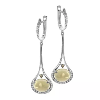 Orphelia® 'Felicia' Dames Zilver 925 925 Oorhangers - Zilverkleurig ZO-7046