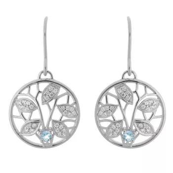 Orphelia® 'Oceane' Women's Sterling Silver Drop Earrings - Silver ZO-7090