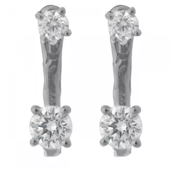 Orphelia® 'Lykke' Dames Zilver 925 925 Oorhangers - Zilverkleurig ZO-7128