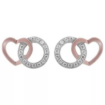 Orphelia® 'Ely' Femmes Argent Puce d'oreille - Argent/Rose ZO-7286