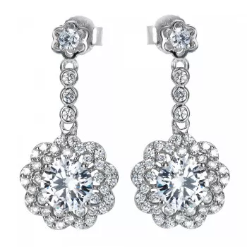 Orphelia® 'Elsie' Dames Zilver 925 925 Oorhangers - Zilverkleurig ZO-7362