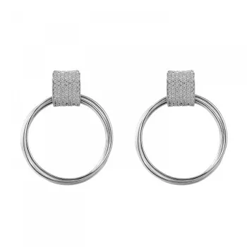 Orphelia® 'Eleanor' Dames Zilver 925 925 Oorhangers - Zilverkleurig ZO-7417
