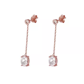 Orphelia® 'Elodie' Dames Zilver 925 925 Oorhangers - Rosékleurig ZO-7419