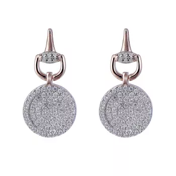 Orphelia® 'Alisia' Dames Zilver 925 925 Oorhangers - Rosékleurig ZO-7420