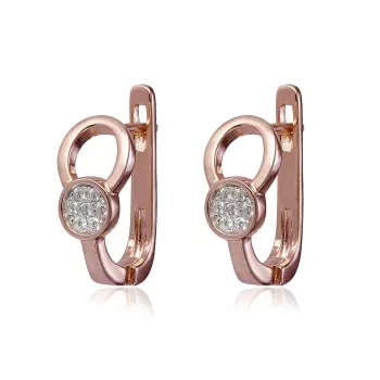 Orphelia® 'Ambra' Dames Zilver 925 925 Creolen - Rosékleurig ZO-7439