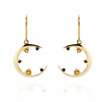 Orphelia® 'Eline' Women's Sterling Silver Drop Earrings - Gold ZO-7497/G