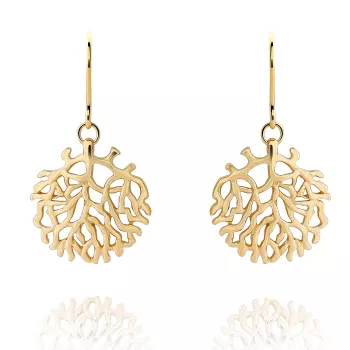Orphelia® 'Flavie' Dames Zilver 925 925 Oorhangers - Goudkleurig ZO-7502/G