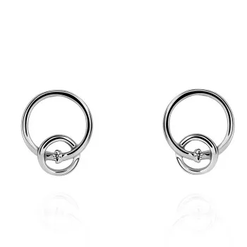 Orphelia® 'Antoine' Dames Zilver 925 925 Oorknoppen - Zilverkleurig ZO-7503