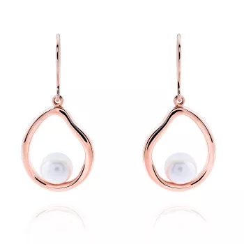 Orphelia® 'Baptiste' Women's Sterling Silver Drop Earrings - Rose ZO-7507/RG