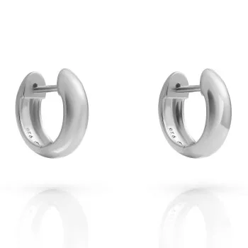 Orphelia® 'Dory' Women's Sterling Silver Hoop Earrings - Silver ZO-7556