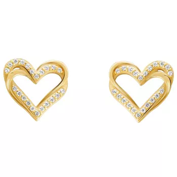 Orphelia® 'Cecilia' Women's Sterling Silver Stud Earrings - Gold ZO-7584/G