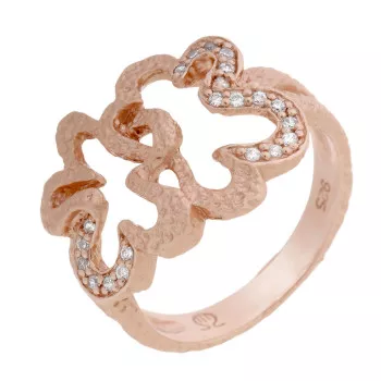 Orphelia®  Femmes Argent Bague - Rosé ZR-7077/1