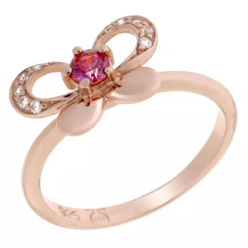 Orphelia®  Femmes Argent Bague - Rosé ZR-7083