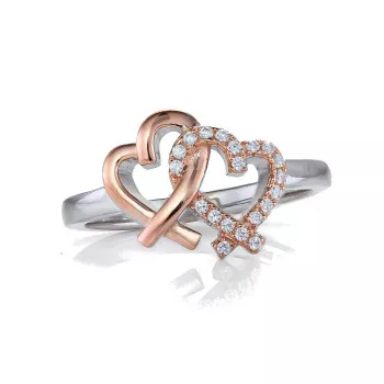 Orphelia®  Femmes Argent Bague - Argent/Rose ZR-7250