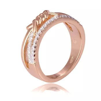 Orphelia® Dames Zilver 925 925 Ring (sieraad) - Rosékleurig ZR-7421