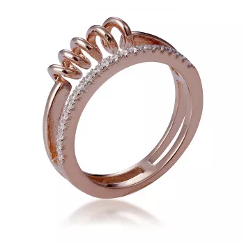 Orphelia®  Femmes Argent Bague - Rosé ZR-7438