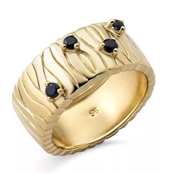 Orphelia® Damen Sterling Silber Ring - Gold ZR-7504/G