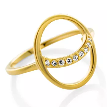 Orphelia® 'Amaliada' Damen Sterling Silber Ring - Gold ZR-7572