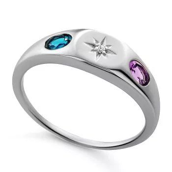 Orphelia® 'Regula' Women's Sterling Silver Ring - Silver ZR-7578