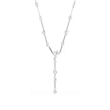 Swarovski® 'Constella Bars' Women's Base Metal Necklace - Silver 5711830