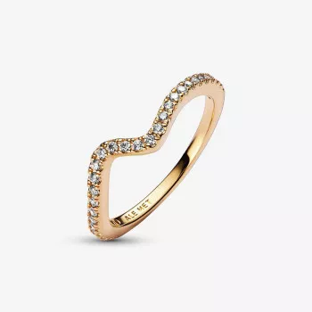 Pandora® 'Wave' Femmes Métal plaqué Bague - Or 162539C01