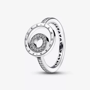 Pandora® 'Signature Logo' Damen Sterling Silber Ring - Silber 192316C01