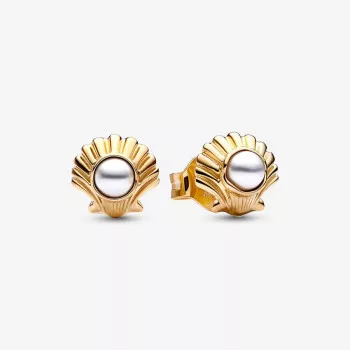Pandora® 'Disney The Little Mermaid' Damen Verchromtem Metall Ohrstecker - Gold 262686C01