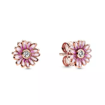 Pandora® 'Pink Daisy Flower' Damen Verchromtem Metall Ohrstecker - Rosé 288773C01
