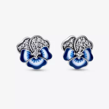 Pandora® 'Pansy Flower' Damen Sterling Silber Ohrstecker - Silber 290781C01