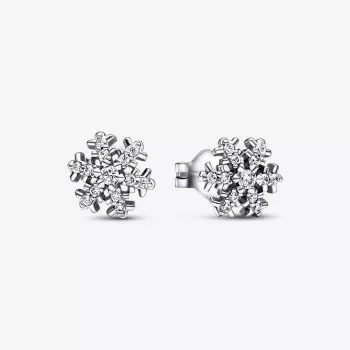 Pandora® 'Snowflake' Damen Sterling Silber Ohrstecker - Silber 292370C01